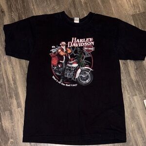 Harley-Davidson Black Santa Motorcycle Tee men’s XL